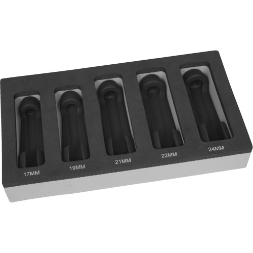 Jeu de 5 douilles pour conduites avec plateau en mousse Moffatt Supply & Specialties