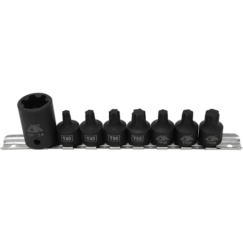 Jeu de douilles/embouts de boulon de caisse de camionnettes, 8 Morceaux, Prise de 1/2"/3/8" Moffatt Supply & Specialties