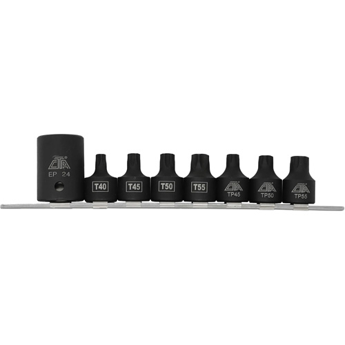 Jeu de douilles/embouts de boulon de caisse de camionnettes, 8 Morceaux, Prise de 1/2"/3/8" Moffatt Supply & Specialties
