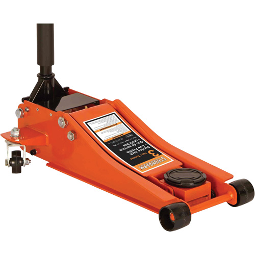 Low Profile Service Jack, 3 Ton(s) Capacity, 2-19/20" Lowered, 19-9/10" Raised, Manual Hydraulic Moffatt Supply & Specialties