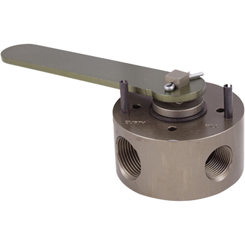 Vanne m&eacute;tallique &agrave; 4 voies pour pompe de transfert de liquide Moffatt Supply & Specialties