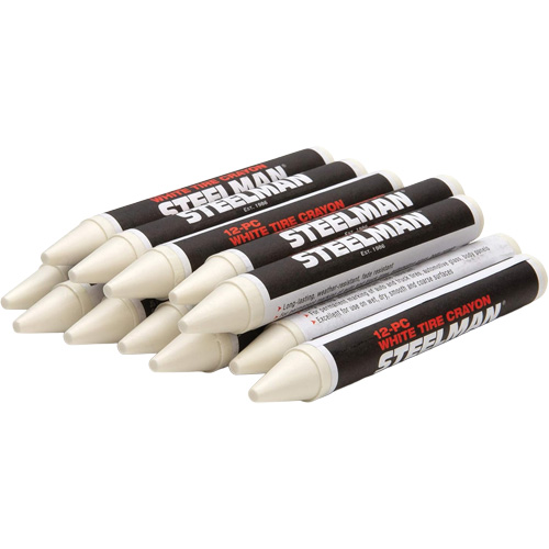 Crayons blancs semi-permanents pour marquage des pneus Moffatt Supply & Specialties