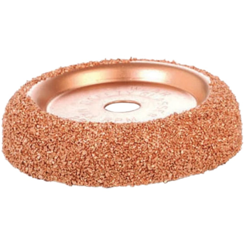 Roue de tamponnage et d'abrasion en carbure de tungst&egrave;ne pour tampon de pneu &agrave; basse vitesse, Diam&egrave;tre 2-3/5", 4,5" lo, 4" la, Hauteur 1,1" Moffatt Supply & Specialties