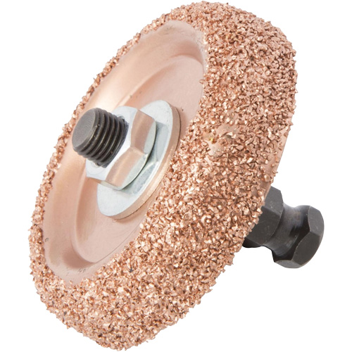 Tungsten Carbide Buffing & Abrasion Wheel with Hex Adapter for Low-Speed Tire Buffer, 2-3/5" Diameter, 4.5" L, 4" W, 1.1" H Moffatt Supply & Specialties