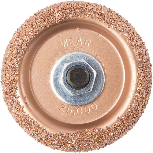 Tungsten Carbide Buffing & Abrasion Wheel with Hex Adapter for Low-Speed Tire Buffer, 2-3/5" Diameter, 4.5" L, 4" W, 1.1" H Moffatt Supply & Specialties