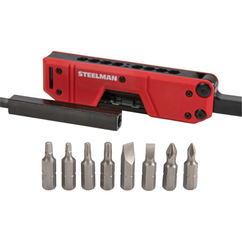 10-In-1 Everyday Carry Folding Magnetic Pocket Screwdriver, 4-3/10" L Moffatt Supply & Specialties
