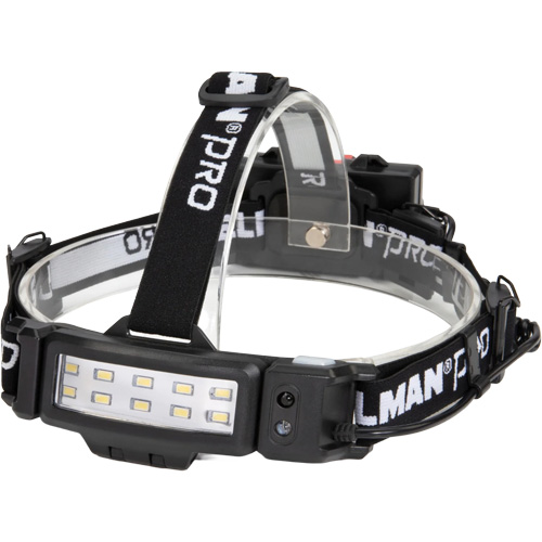 Lampe frontale &agrave; profil mince activ&eacute; par le mouvement, DEL, 280 lumens, 9 hres de fonctionnement, piles Rechargeable Moffatt Supply & Specialties