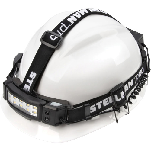Lampe frontale &agrave; profil mince activ&eacute; par le mouvement, DEL, 250 lumens, 3 hres de fonctionnement, piles Rechargeable Moffatt Supply & Specialties