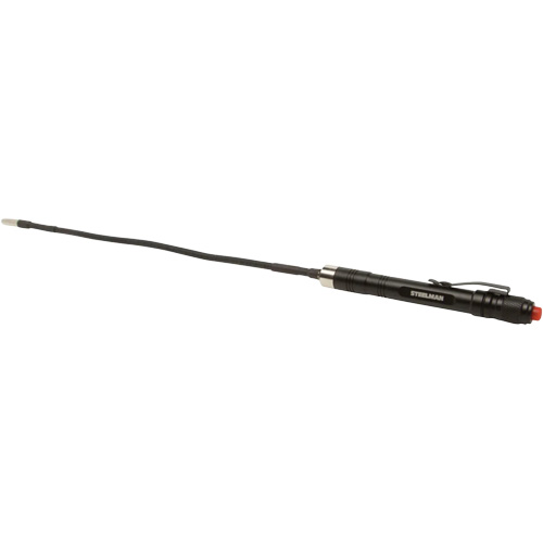 Lampe-stylo &agrave; col flexible de 12" avec pince de poche, DEL, 10 lumens, Corps en Aluminium, piles AAA, Compris Moffatt Supply & Specialties