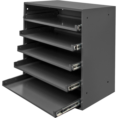 Compartment Box Cabinet, Steel, 5 Slots, 20-1/2" W x 12-1/2" D x 21" H, Grey Moffatt Supply & Specialties