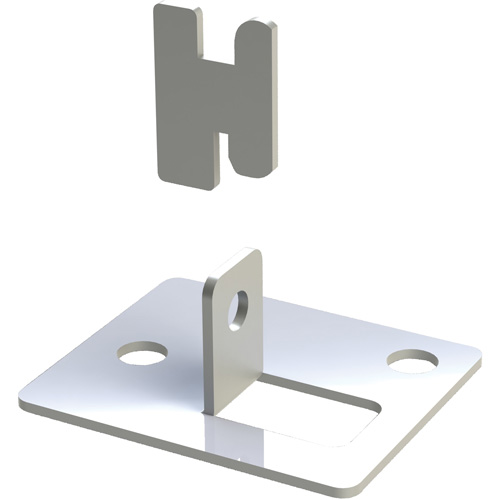 Patte d'assise pour rayonnage enclenchable Interlok Moffatt Supply & Specialties