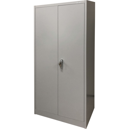 Armoire de rangement, Acier, 4 Tablettes, 66" h x 30" la x 15" P, Gris Moffatt Supply & Specialties