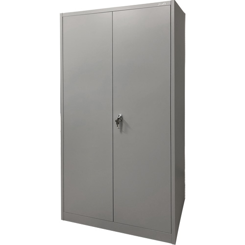 Storage Cabinet, Steel, 4 Shelves, 78" H x 36" W x 24" D, Grey Moffatt Supply & Specialties