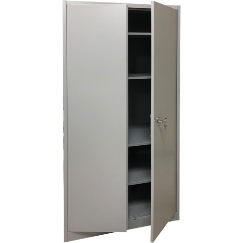 Storage Cabinet, Steel, 4 Shelves, 78" H x 36" W x 24" D, Grey Moffatt Supply & Specialties