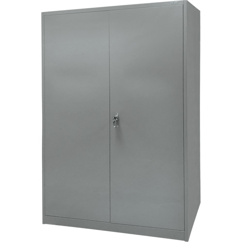 Storage Cabinet, Steel, 4 Shelves, 78" H x 48" W x 24" D, Grey Moffatt Supply & Specialties