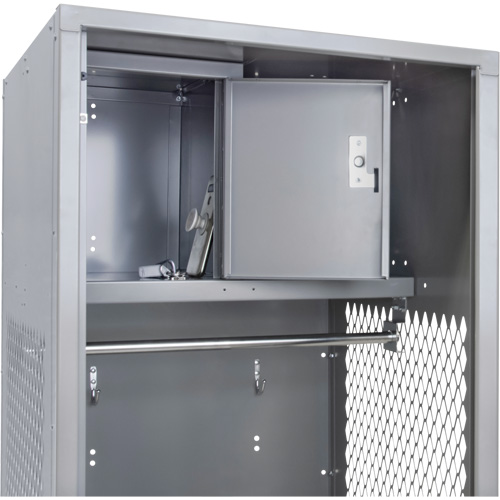Gear Locker, Steel, 24" W x 24" D x 72" H, Grey Moffatt Supply & Specialties