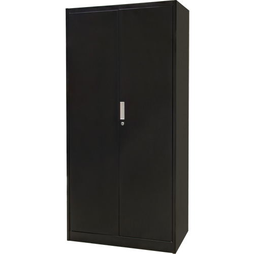 Combination Storage Cabinet, 36" W x 18" D x 72" H, Black Moffatt Supply & Specialties