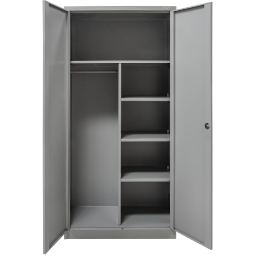 Combination Storage Cabinet, 36" W x 18" D x 72" H, Grey Moffatt Supply & Specialties