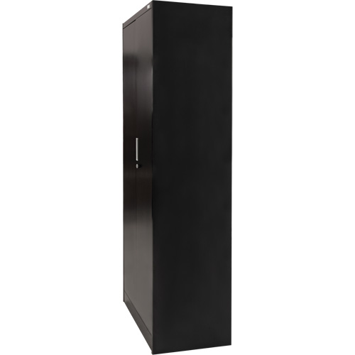 Hi-Boy Storage Cabinet, Steel, 4 Shelves, 72" H x 36" W x 18" D, Black Moffatt Supply & Specialties