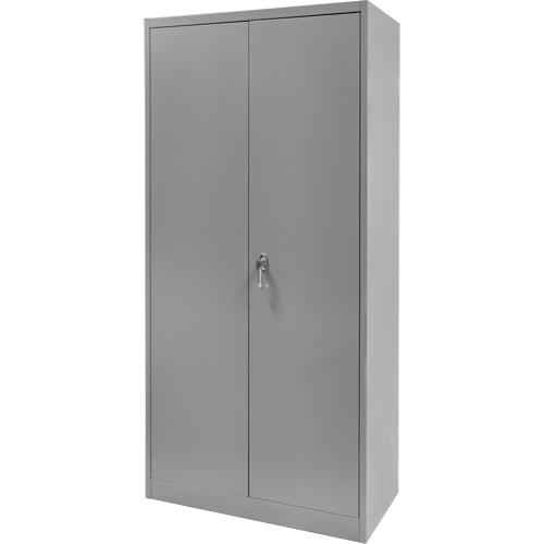 Wardrobe Storage Cabinet, Steel, 36" W x 18" D x 72" H, Grey Moffatt Supply & Specialties