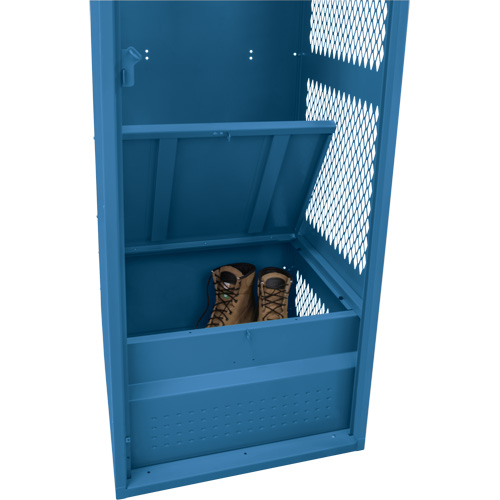 Gear Locker, Steel, 24" W x 18" D x 72" H, Dark Blue Moffatt Supply & Specialties
