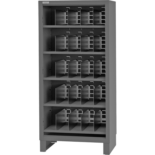 Armoire robuste &agrave; façade ouverte avec s&eacute;parateurs, Acier, 0 tiroirs, 36" x 24" x 78", Gris Moffatt Supply & Specialties