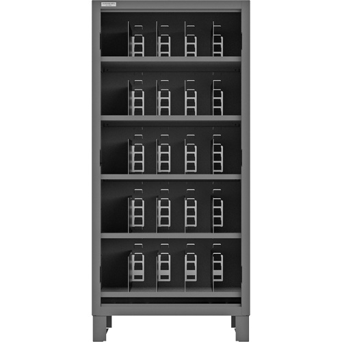 Armoire robuste &agrave; façade ouverte avec s&eacute;parateurs, Acier, 0 tiroirs, 36" x 24" x 78", Gris Moffatt Supply & Specialties