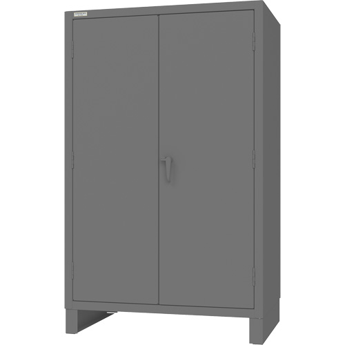 Armoire avec portes encastr&eacute;es en panneau perfor&eacute;, Acier, 4 Tablettes, 78" h x 48" la x 30" P, Gris Moffatt Supply & Specialties