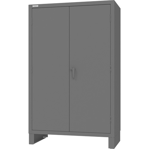 Cabinet with Hanging Bar & Standard Recessed Doors, Steel, 78" H x 48" W x 24" D, Grey Moffatt Supply & Specialties