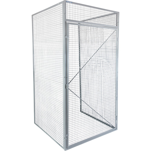 Casier pour entreposage en vrac, 36" x 36" x 90", Acier, Gris, D&eacute;mont&eacute;, Perfor&eacute; Moffatt Supply & Specialties