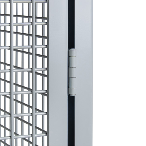 Casier pour entreposage en vrac, 48" x 48" x 90", Acier, Gris, D&eacute;mont&eacute;, Perfor&eacute; Moffatt Supply & Specialties