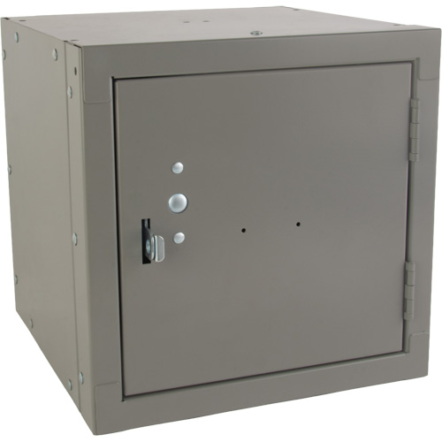Casier cubique empilable, 12" x 12" x 12", Acier, Gris, D&eacute;mont&eacute; Moffatt Supply & Specialties