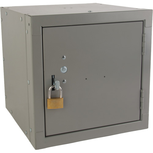 Casier cubique empilable, 12" x 12" x 12", Acier, Gris, D&eacute;mont&eacute; Moffatt Supply & Specialties