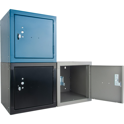Casier cubique empilable, 12" x 12" x 12", Acier, Gris, D&eacute;mont&eacute; Moffatt Supply & Specialties