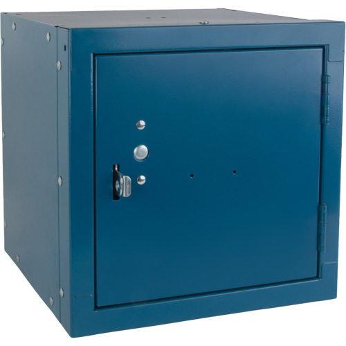 Casier cubique empilable, 12" x 12" x 12", Acier, Bleu, D&eacute;mont&eacute; Moffatt Supply & Specialties