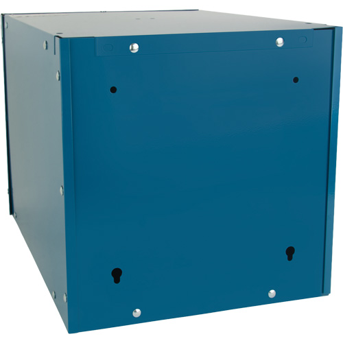 Stackable Cube Locker, 12" x 18" x 12", Steel, Blue, Knocked Down Moffatt Supply & Specialties