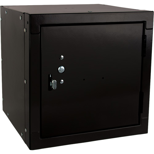 Casier cubique empilable, 12" x 12" x 12", Acier, Noir, D&eacute;mont&eacute; Moffatt Supply & Specialties