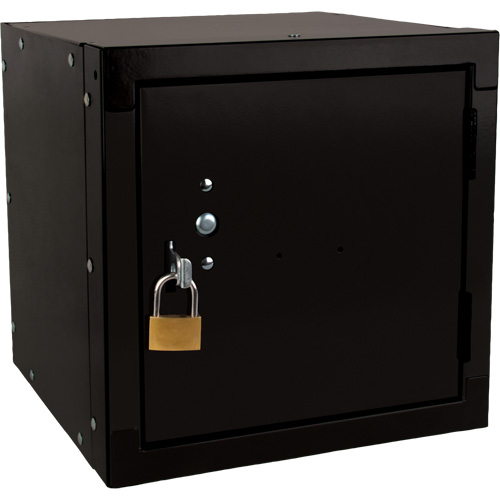 Casier cubique empilable, 12" x 12" x 12", Acier, Noir, D&eacute;mont&eacute; Moffatt Supply & Specialties