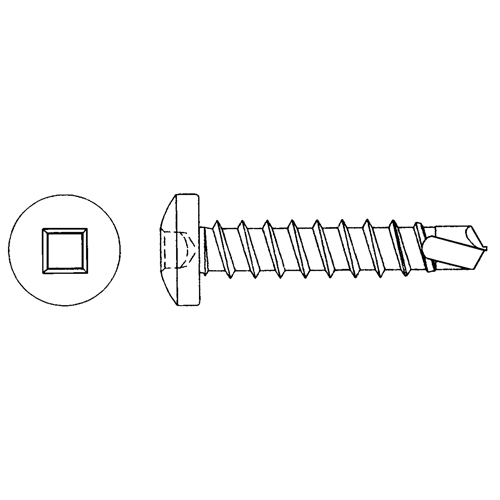 Self Drill Pan Head Screws, #8 x 1-1/2" L, Zinc Plated Moffatt Supply & Specialties
