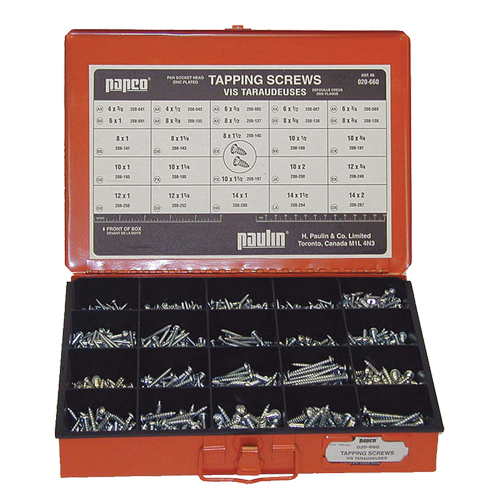Assortiment de vis de taroudage de douille &agrave; pan Moffatt Supply & Specialties
