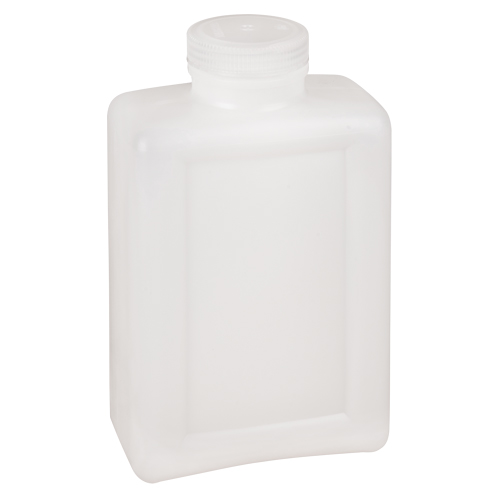 Easy-Grip Space-Saver Bottles, Rectangular, 64 oz., Plastic Moffatt Supply & Specialties