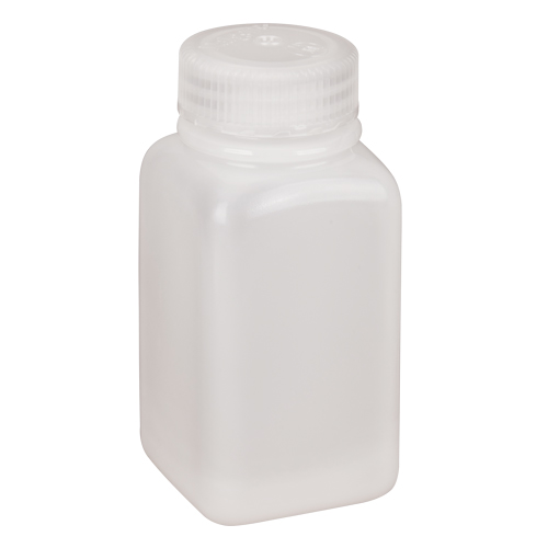 Easy-Grip Space-Saver Bottles, Square, 6 oz., Plastic Moffatt Supply & Specialties