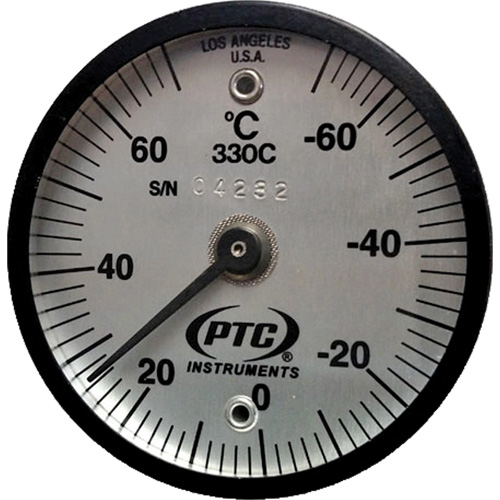 Thermom&egrave;tre de surface magn&eacute;tique, Contact, Analogique, -56.7-21.1°F (-70-70°C) Moffatt Supply & Specialties