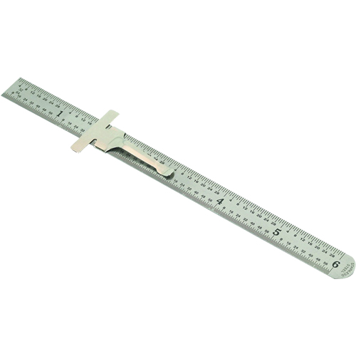 Pocket Rule, 6" L, Steel, 1/64" (1 mm) Graduations Moffatt Supply & Specialties