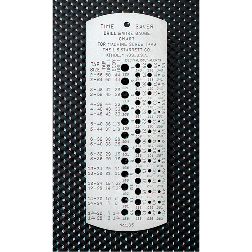 "Time Saver" Tap & Drill Gauges - Hardened Moffatt Supply & Specialties