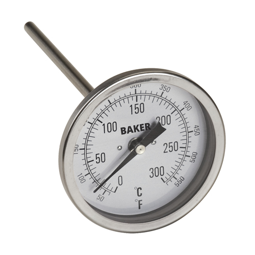 Thermom&egrave;tres bilames, Contact, Analogique, 50-550°F (0-260°C) Moffatt Supply & Specialties