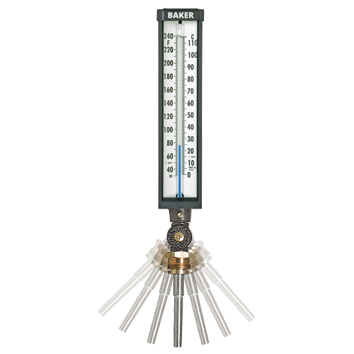 Variable Angle Industrial Thermometers, Contact, Analogue, 30-300 °F (0-149 °C) Moffatt Supply & Specialties
