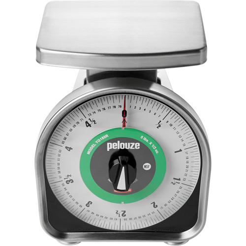 Balance m&eacute;canique &agrave; mesurer les portions Pelouze, Capacit&eacute; 5 lb / 2,3 kg, Graduations 10 g / 0,5 oz Moffatt Supply & Specialties