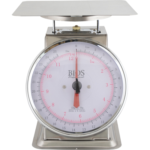 Top Loading Scale, 25 lbs. 12 kg Cap., 0.125 lbs. / 50 g Graduations Moffatt Supply & Specialties
