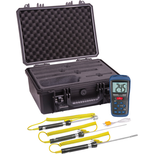 Thermocouple Thermometer Kit, Contact, Digital, -58-2000°F (-50-1300°C) Moffatt Supply & Specialties